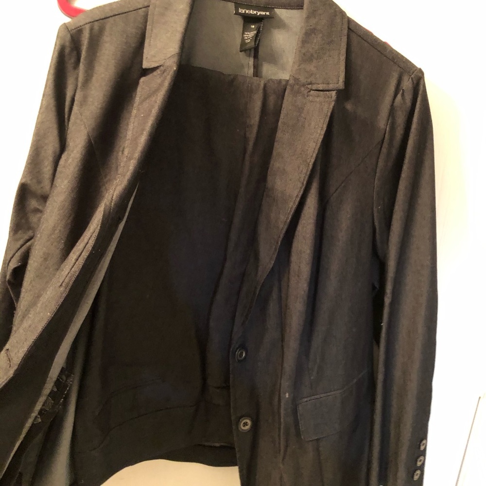 Denim look suit